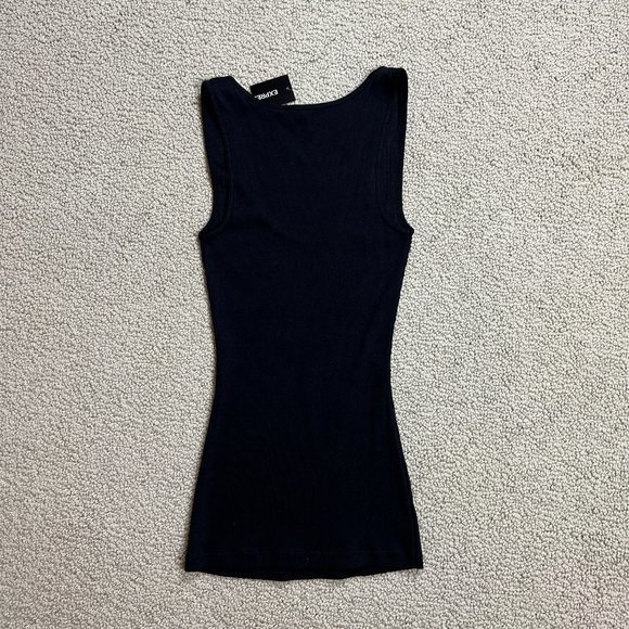 NWT Express Black/Silver Sequins Tank Top size XS - Picture 8 of 9